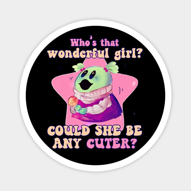Who's Girl Is Cute Magnet by Steven brown